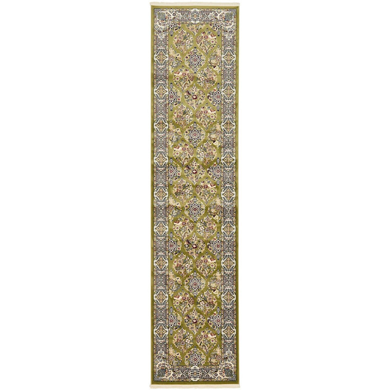 Tapis à motif oriental algue Kelayeh, Tapis de couloir 3 pi x 13 pi