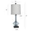 Lampe de table bleue opaque 31 po Laila