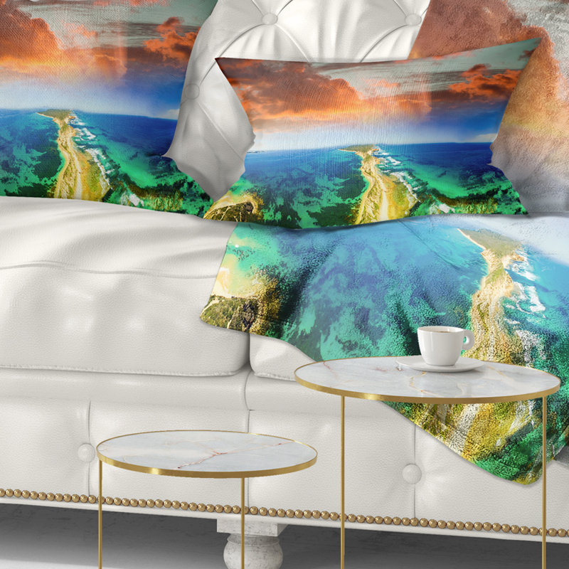 Coussin décoratif héliporté paysage paysage route de Fort Nepean