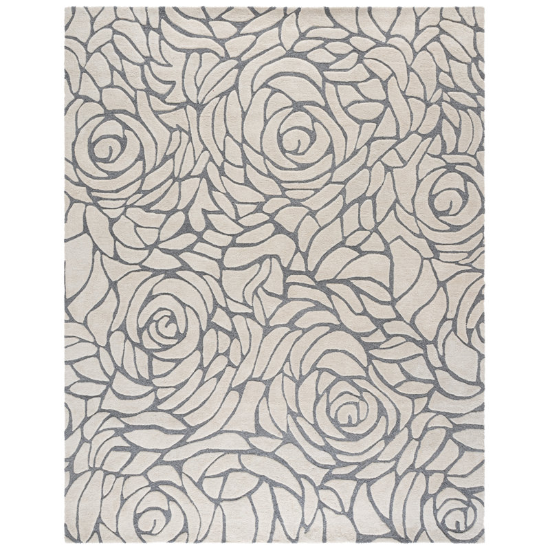 Atsushi Hand Tufted Performance Floral Rug, Rectangle 8' x 10'