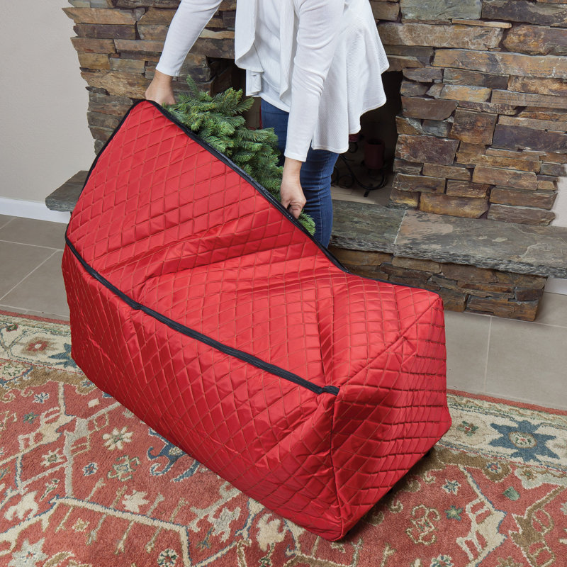 Sac d'arbre de Noël à roulettes extensible matelassé pour arbres de 6 à 9 pi