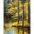 Fall Landscape by the Water - Trees Livingroom Metal Print