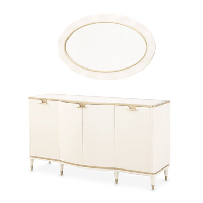 Buffet avec miroir La Terrazza - Perle crémeuse