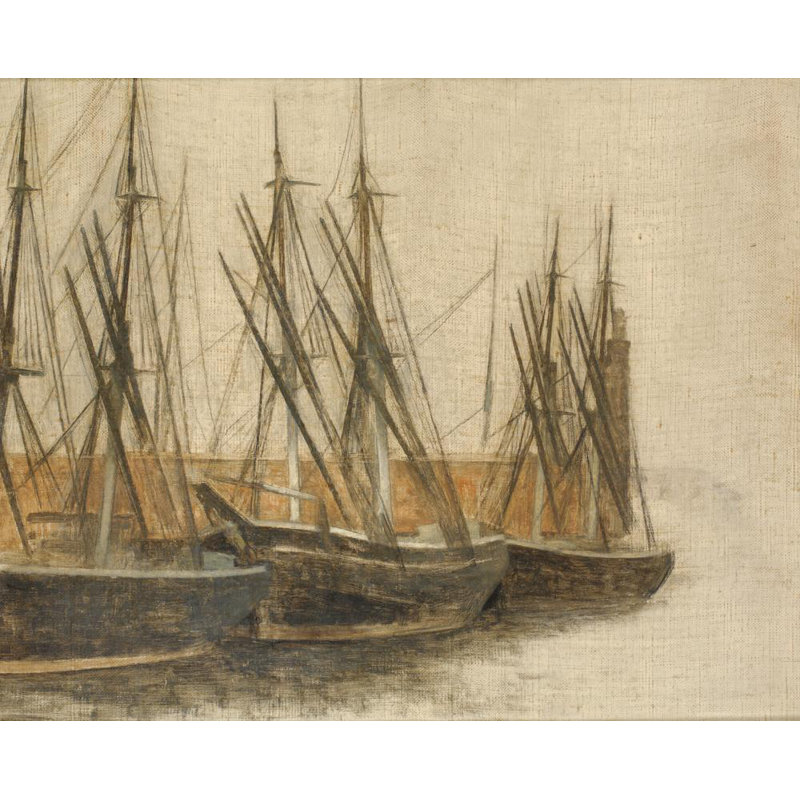 "Du canal des Chrétiens, Copenhague" par Vilhelm Hammershøi - Art sur toile tendue avec châssis, H 18 po x l 14 po