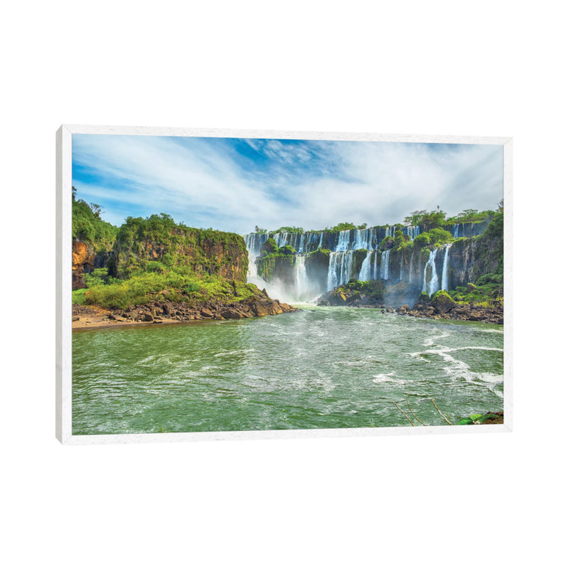Iguazu Falls I by Mark Paulda - Print on Canvas, 152.5 cm H x 101.5 cm W, White Framed