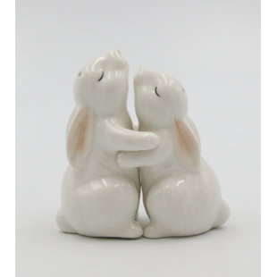 Hugging Rabbit Salt and Pepper Shaker Set