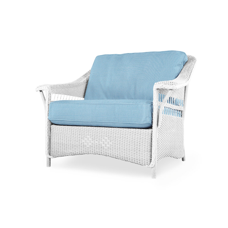 Nantucket Outdoor Lounge Chair, Rumba Stonewashed, White