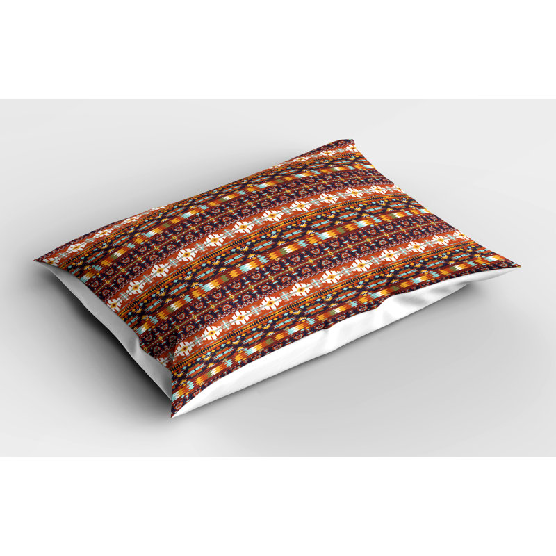 Ambesonne Colourful Pillow Sham 2 Pack Aztec Style Arrow 36"x20" Multicolor, 20"H x 36"W