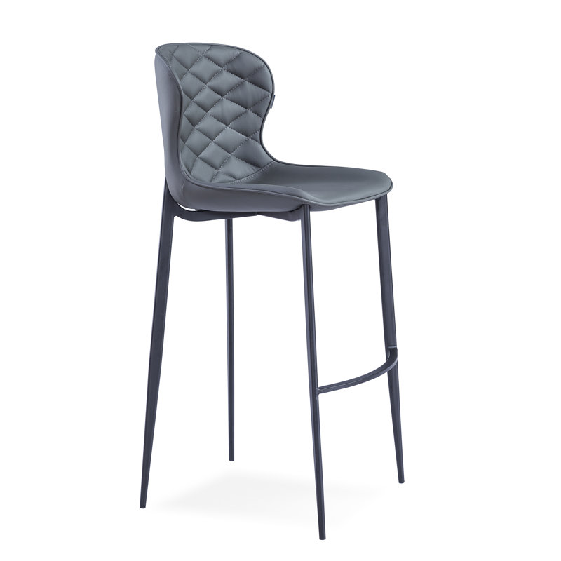 Tabouret de bar et de comptoir Albert, Gris, Noir, Tabouret de bar (siège d'une hauteur de 30 po)