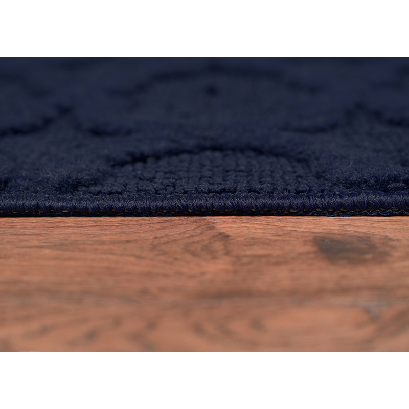Tabouret en polypropylène antidérapant 5 pi X 7 pi Tapis bleu marine, Rectangle 5 pi x 7 pi