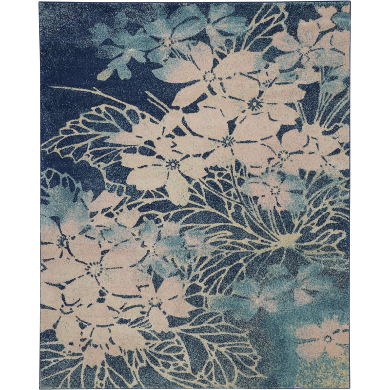 Tapis bleu marine, Rectangle 8 pi 10 po x 11 pi 10 po