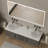 Modern 60" Solid Surface Double Vanity Top for Vessel Sinks - White-129577663