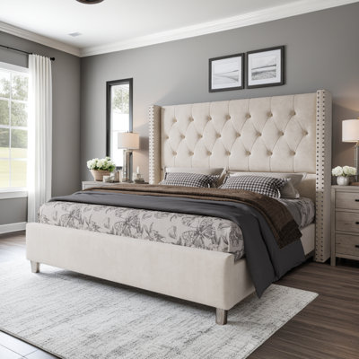 Duluth Upholstered Wingback Bed