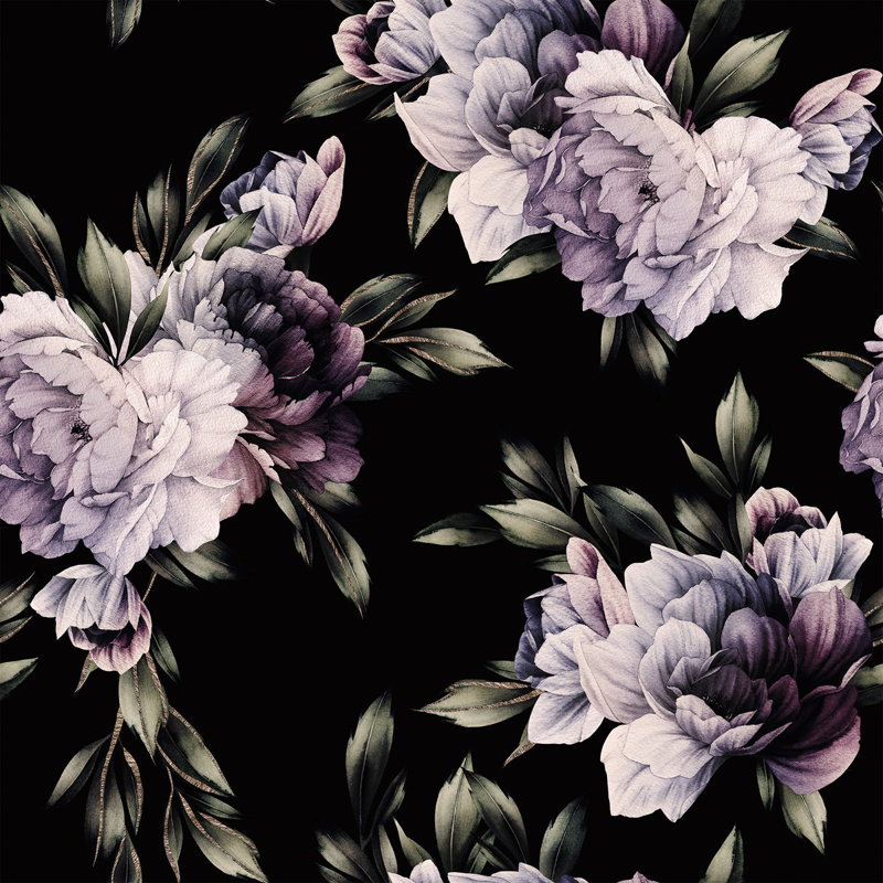 Peel & Stick Floral Tile, 2.08' W x 18.75' L