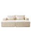 Lit de détente surdimensionné de 87 po avec dispositif d'inclinaison sans assemblage, fauteuil modulaire en velours côtelé pour chambre à coucher