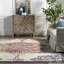 Tapis à motif de médaillon pour le salon, la chambre à coucher, la salle à manger et la cuisine Balster, multicolore / bleu-607623824