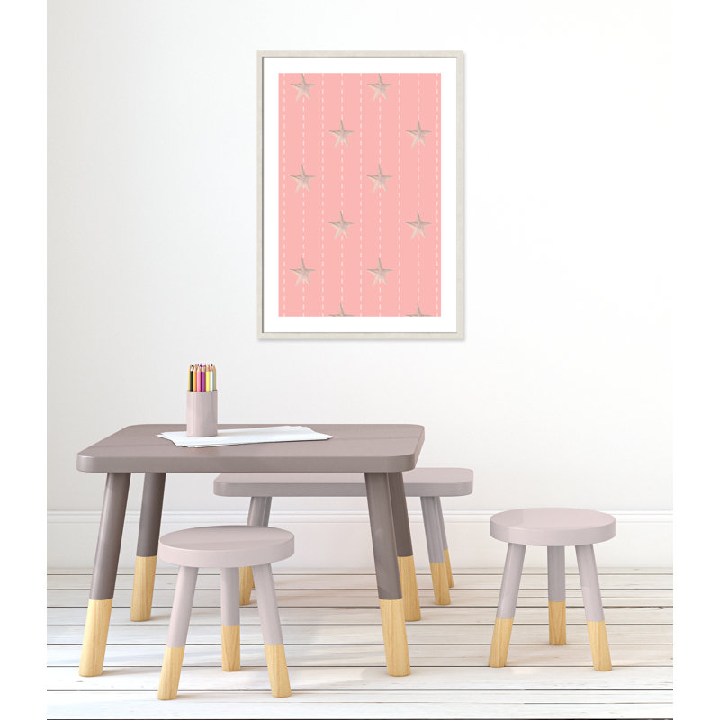 Étoile de mer fantaisiste au point, H 34,5 po x l 24,5 po x P 1,18 po, Encadré de boîte à grain de bois blanc