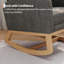 Chaise berçante pour chambre de bébé, fauteuil coulissant en lin avec repose-pieds, dossier haut pour chambre à coucher, gris foncé-1251865357