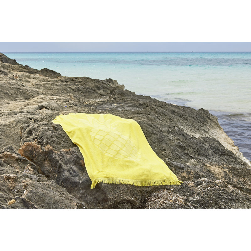 Quebec Lightweight Beach Towel, Lemon