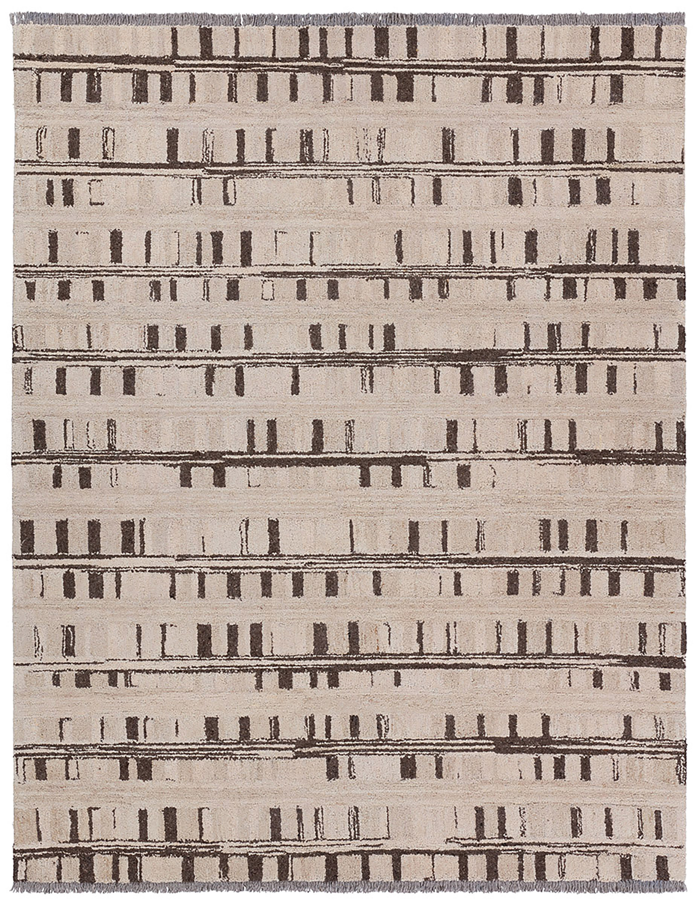 Foundry Select Emir Handmade Striped Brown/Tan Area Rug | Wayfair