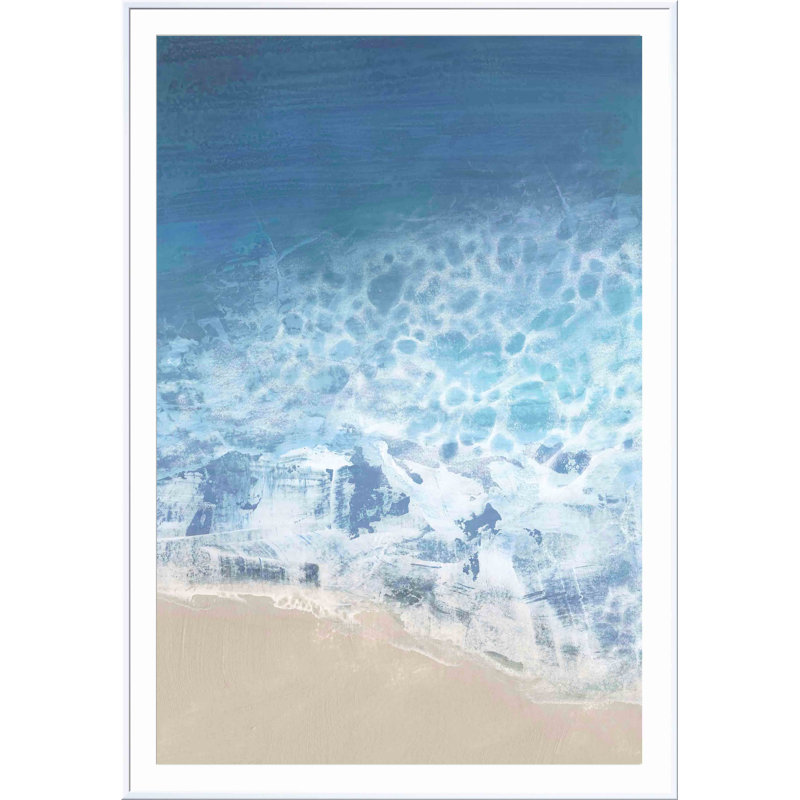 Ebb and Flow II par Victoria Borges - peinture encadrée, H 20 po x l 20 po, Blanc