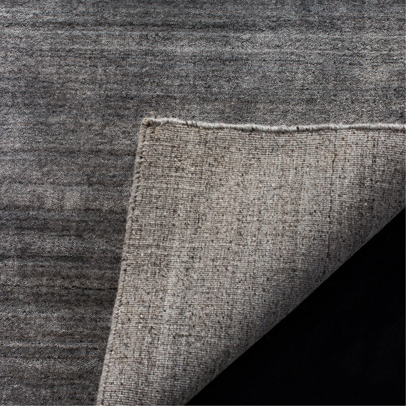 Mcelroy Hand-Woven Flatweave Wool Stone Gray Area Rug, Rectangle 6' x 9'