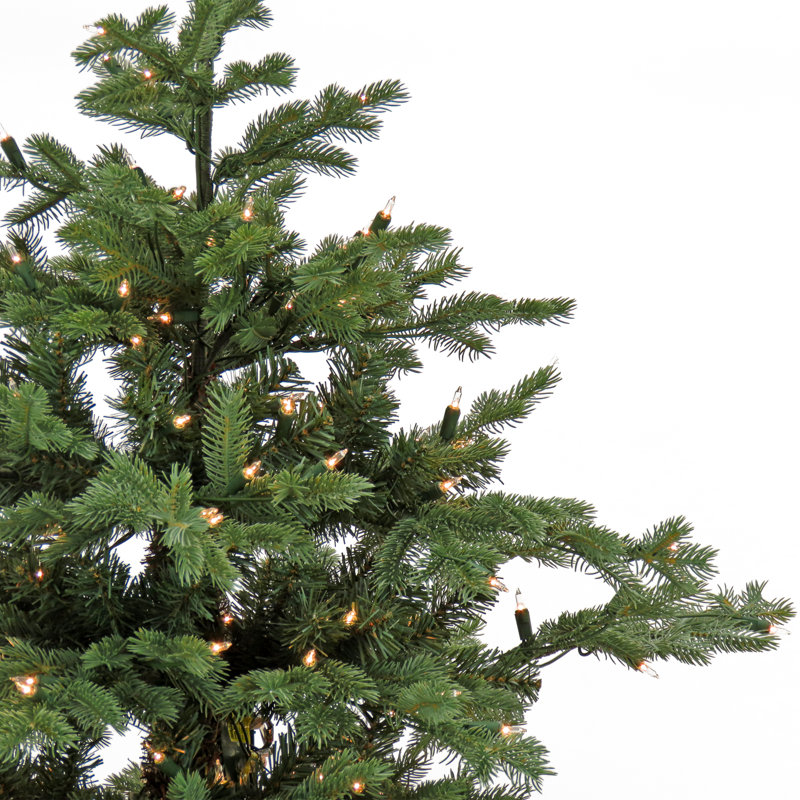 9ft Green Pre-Lit Artificial Christmas Tree with Clear Lights