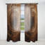 Brown Calm Current Spiral I - Abstract Spirals Room Darkening Abstract Curtain - 1 Panel-107827174