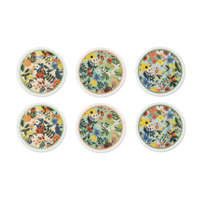 Excelsa set of 6 pizza plates Fiori Frida porcelain 30,5x30,5 cm multicolor