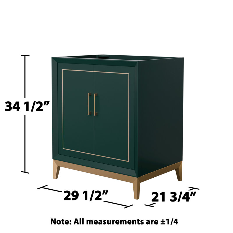 Marlena 29.5'' Single Bathroom Vanity Base Only, Green