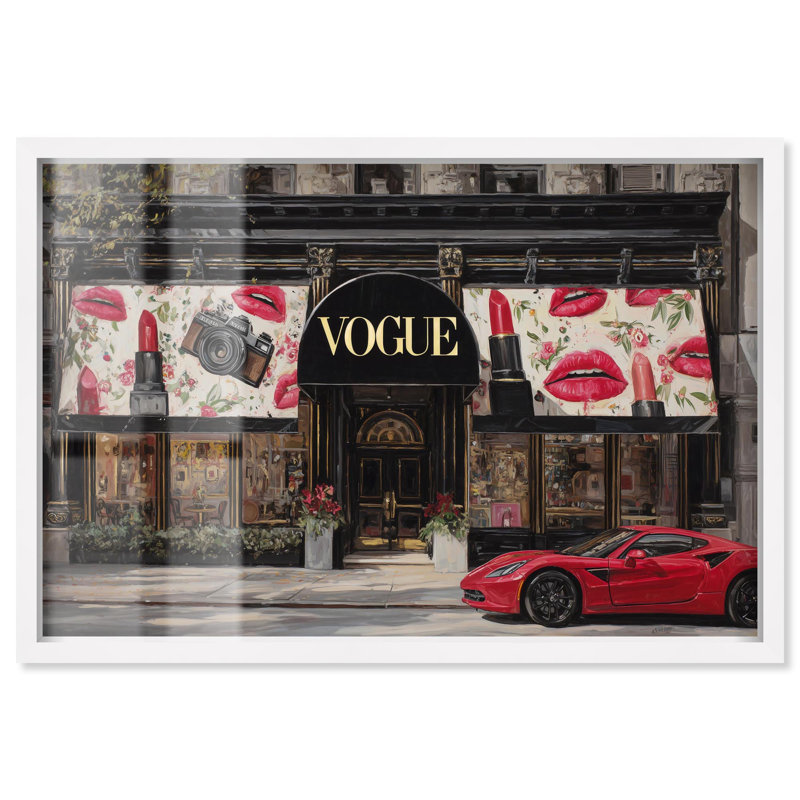 "Maquillage", art mural glamour par Art Remedy, cadre blanc, 25 x 17, H 17 po x l 25 po, Cadre blanc