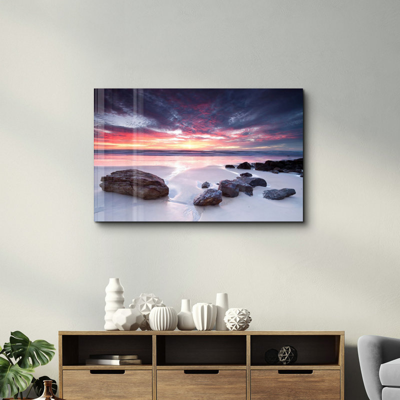 Lekeya Elegant Tempered Glass Wall Art Painting, 13.8 x 21.7 inches | 100% Tempered Glass, Thickness: 0.16 inches | UV Printed for Vibrant Colors | Perfect for Home Decor, Living Room, & Office Spaces