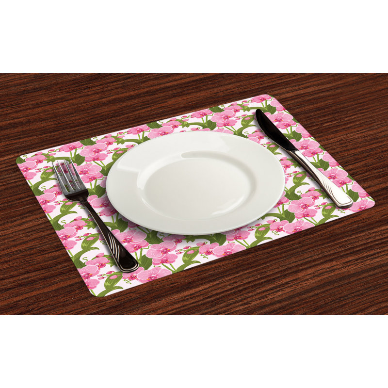 Polyester Floral Rectangle Placemat