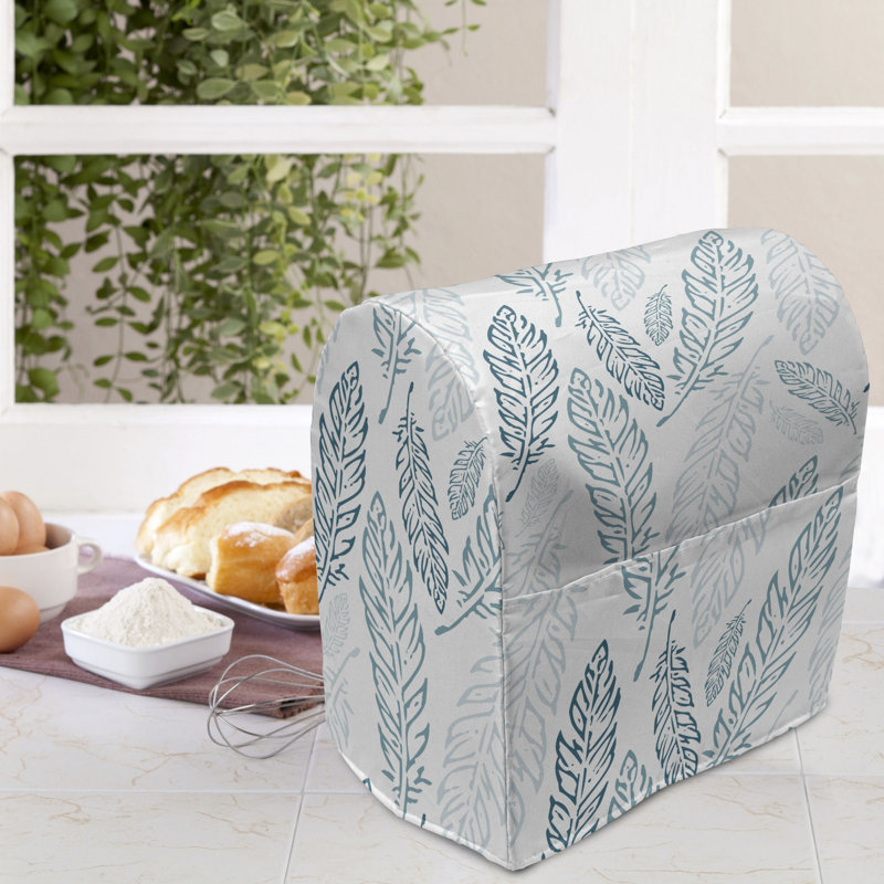 Housse pour mélangeur East Urban Home - bleu sarcelle / bleu / blanc
