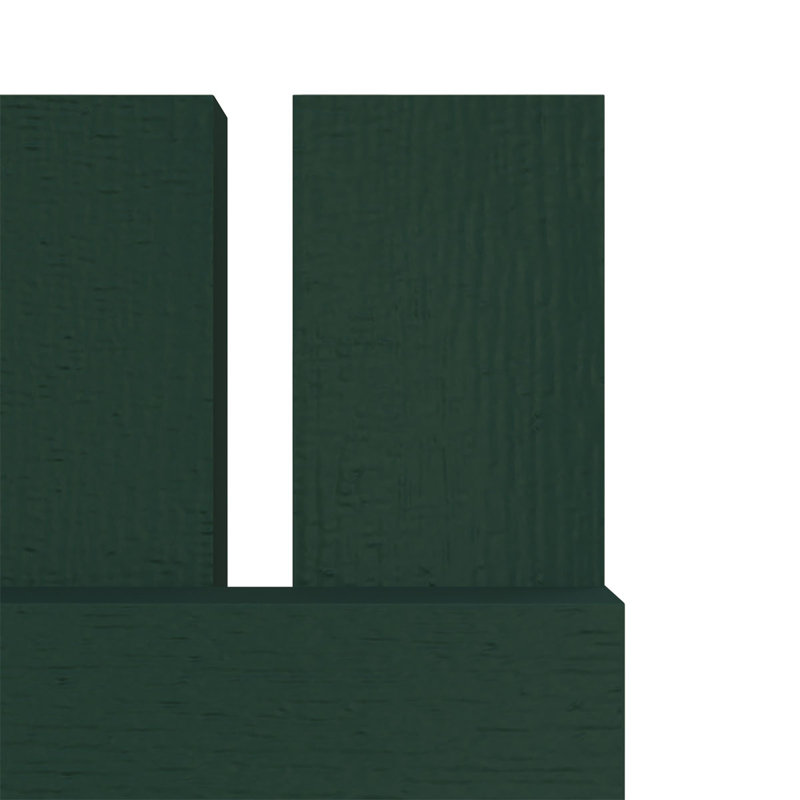 Builders Edge, paire de volets personnalisés à trois planches espacées, planche-n-lattes, 45 po, Vert minuit