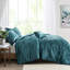 Édredon en velours simple / simple TG - Diamant bleu sarcelle avec coussin décoratif lavable à la machine, fer à vapeur pour une finition lustrée