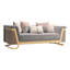Ensemble de canapés décoratifs dorés avec coussins décoratifs-1478830606