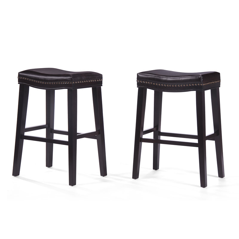 Nobhill Upholstered Counter Stool, Dark Brown, 26.15"