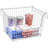 Sorbus Farmhouse Scoop Wire Baskets with Handles-2083226717