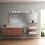 Sigurd 3 - Light Brushed Nickel Seeded Glass Vanity Light
