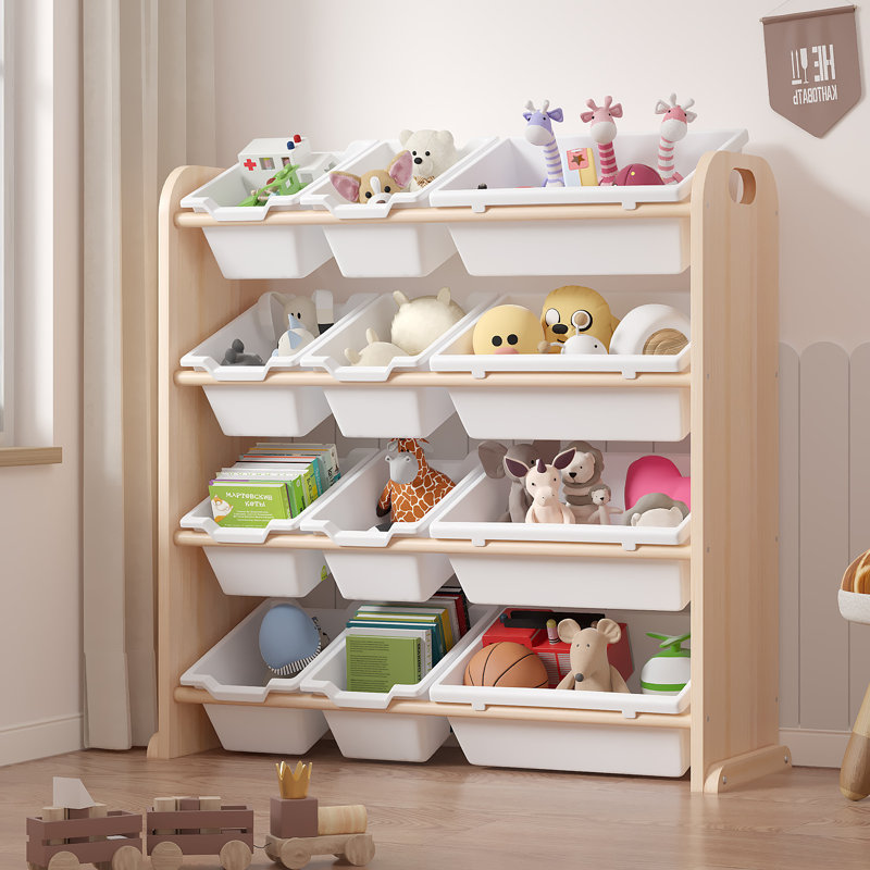 Support à 4 niveaux pour comptoir polyvalent, Naturel / Blanc