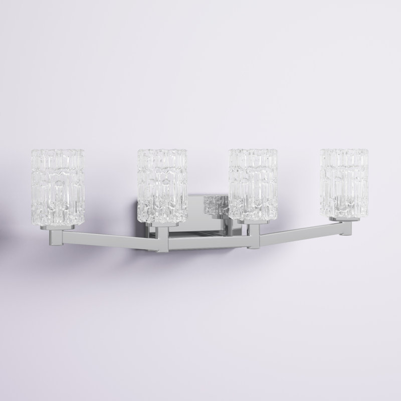 Éclairage pour salle de bain 4 lumières Samson, Chrome chrome
