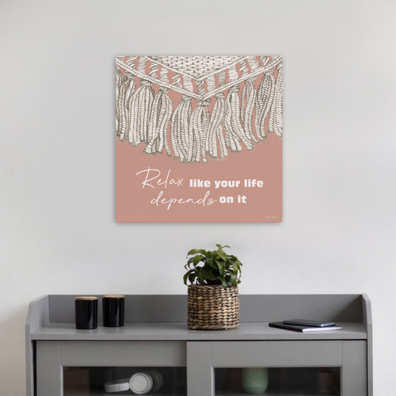 Relax, art typographique bohémien, H 18 po x l 18 po