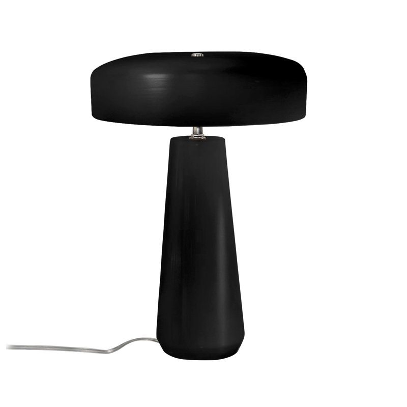 Percy Ceramic Table Lamp, Carbon Matte Black