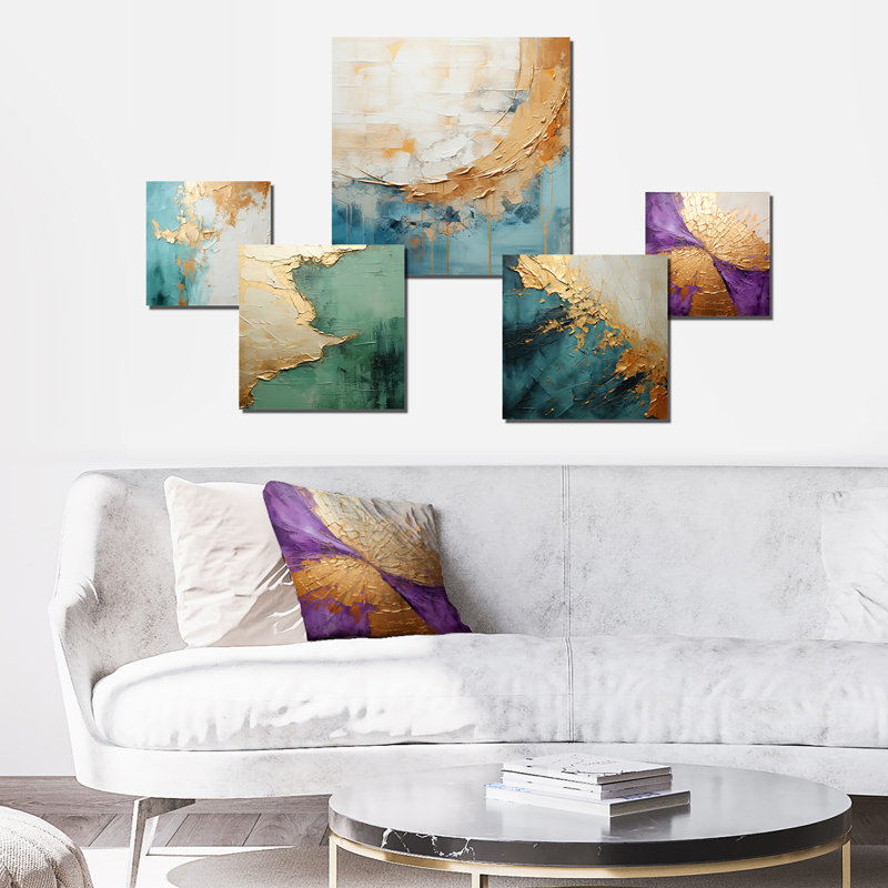 Minimalisme méditation I - ensemble de 5 peintures abstraites