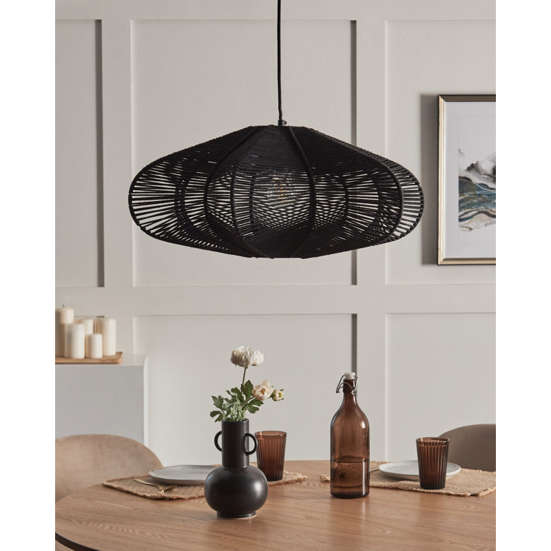 1 - Light Satin Black Geometric Pendant