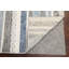 Tapis gris / bleu / ivoire noué à la main de conception unique 4 pi x 6 pi New Age