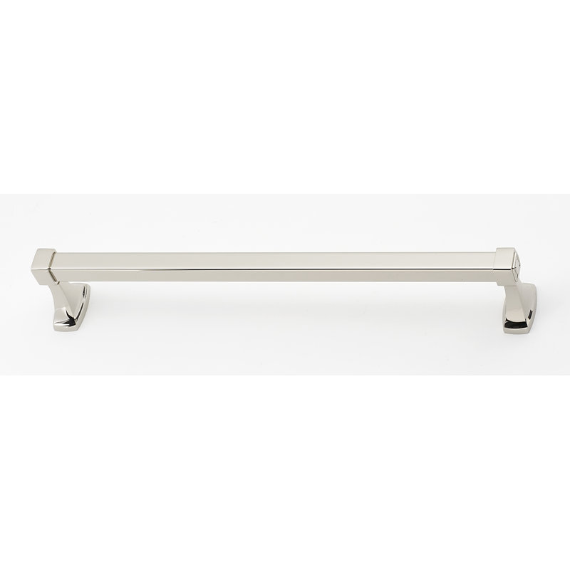 Cube 19.25" Wall Mounted Towel Bar, Polished Chrome,  2" H x 19.25" L x 3.06" D