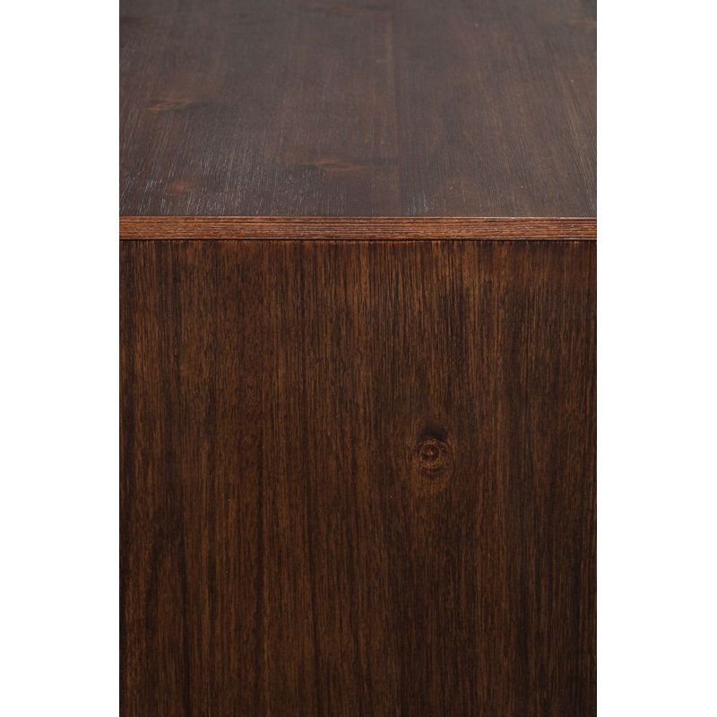 Class 71'' Acacia Wood Herringbone Sideboard with Brass Finish