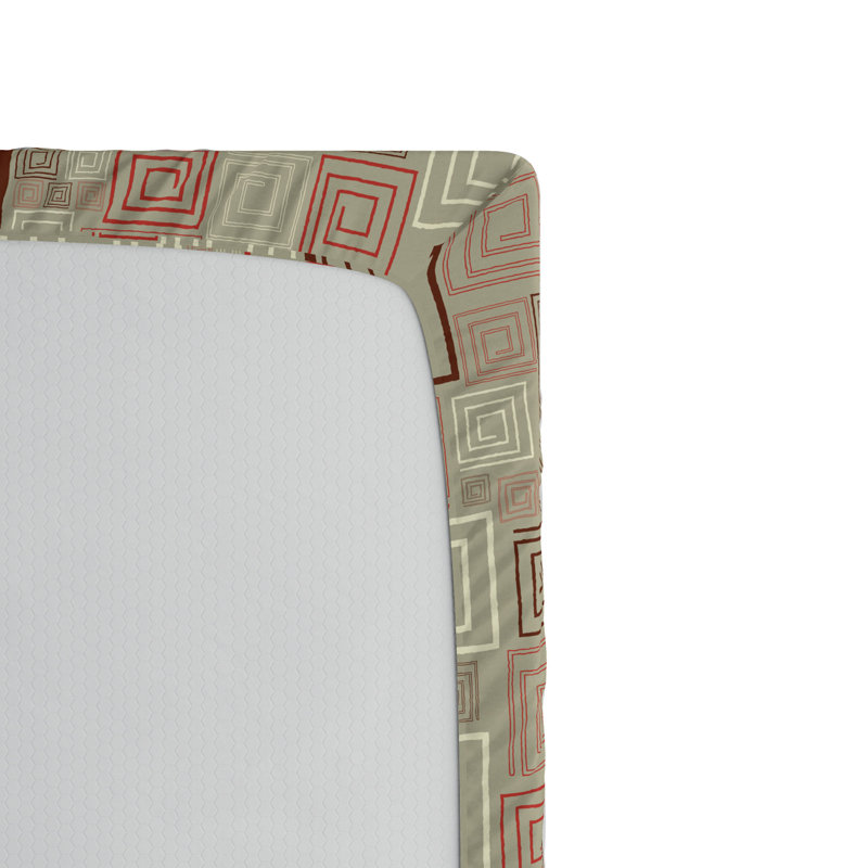 Microfiber Geometric Fitted Sheet, Twin XL Fitted Sheet